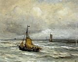 Hendrik Willem Mesdag Off The Coast painting